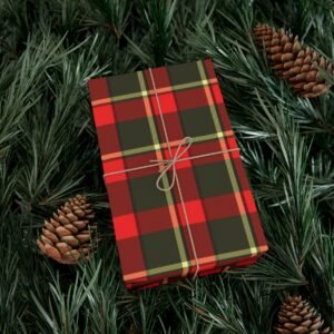 Classic Red Plaid Gift Wrap Plaid Wrapping Paper Red -  in 2023